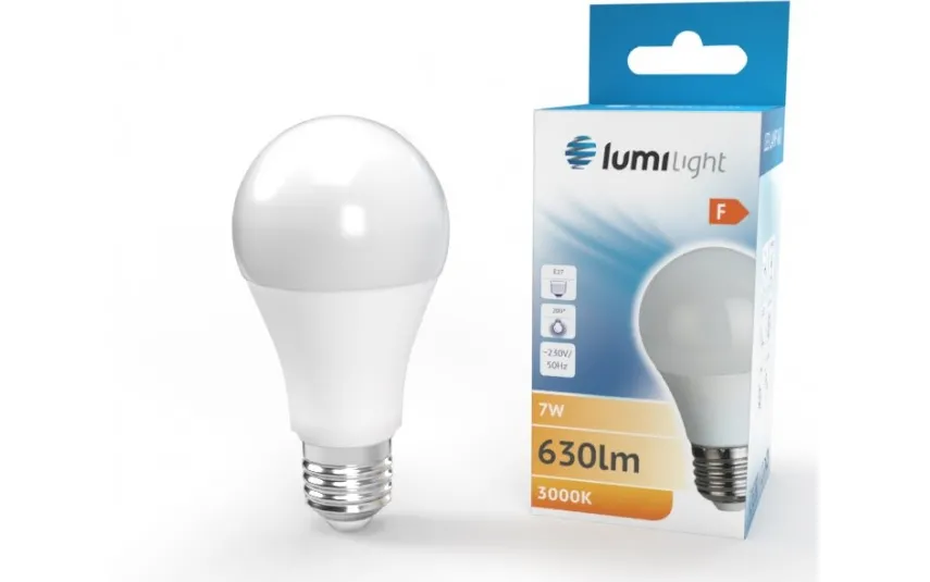 Lumilight ŻARÓWKA LED A60 E27 7W CIEPŁA LL6006 New