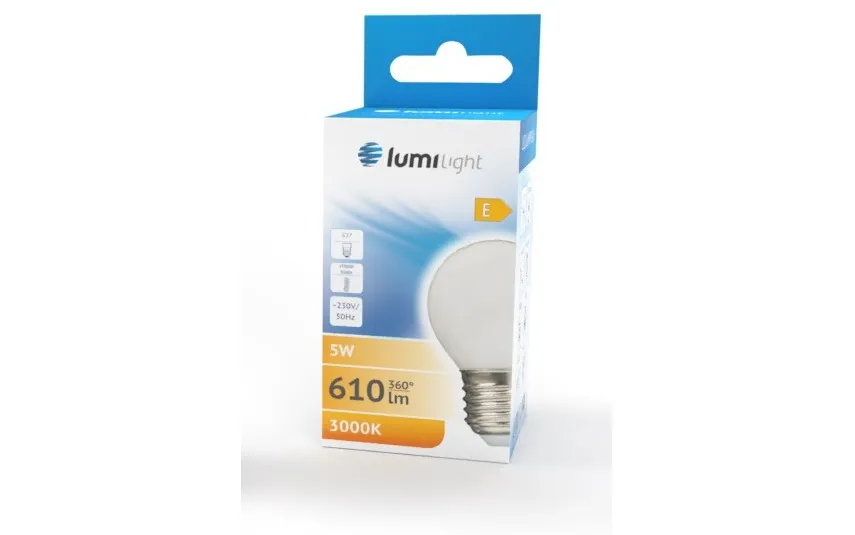 Lumilight ŻARÓWKA LED G45 MILK E27 5W CIEPŁA LL6426 Fashion
