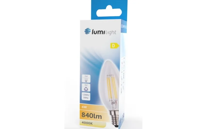 Lumilight Żarówka LED świeca C35 FLM E14 6W NEUTRALNA LL5795 Online