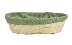 MPLCo Bambusowy koszyk dekoracyjny 29x21x7 owalny Clearance