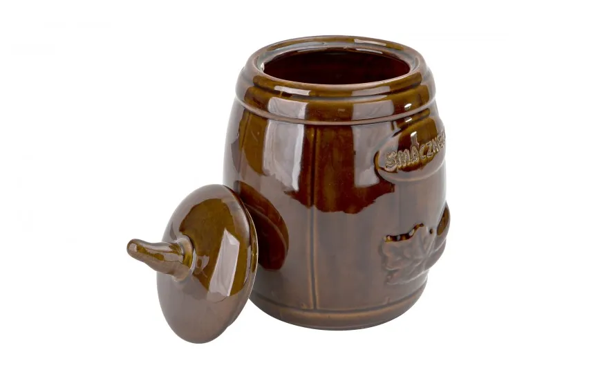 Chomik Beczka ceramiczna na ogórki 3,5 L brązowa Sale