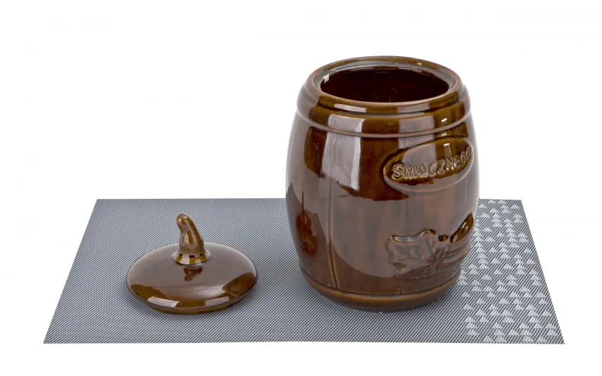 Chomik Beczka ceramiczna na ogórki 3,5 L brązowa Sale