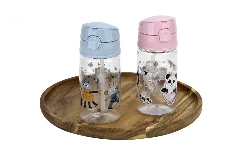 Galicja Bidon dla dzieci ze słomką 480 ml KIDS 13882 niebieski Clearance