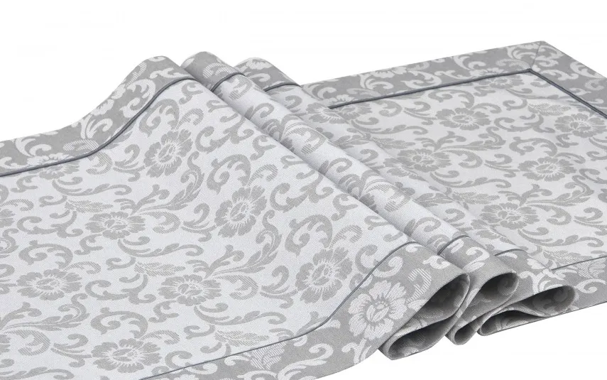 Witek Home Bieżnik na stół 50x150 cm Cancun 007 Szary plamoodporny Fashion