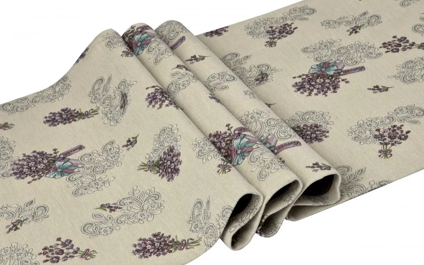 Witek Home Bieżnik na stół 50x150 cm Eden 1232/410 Lawendy gobelinowy Clearance