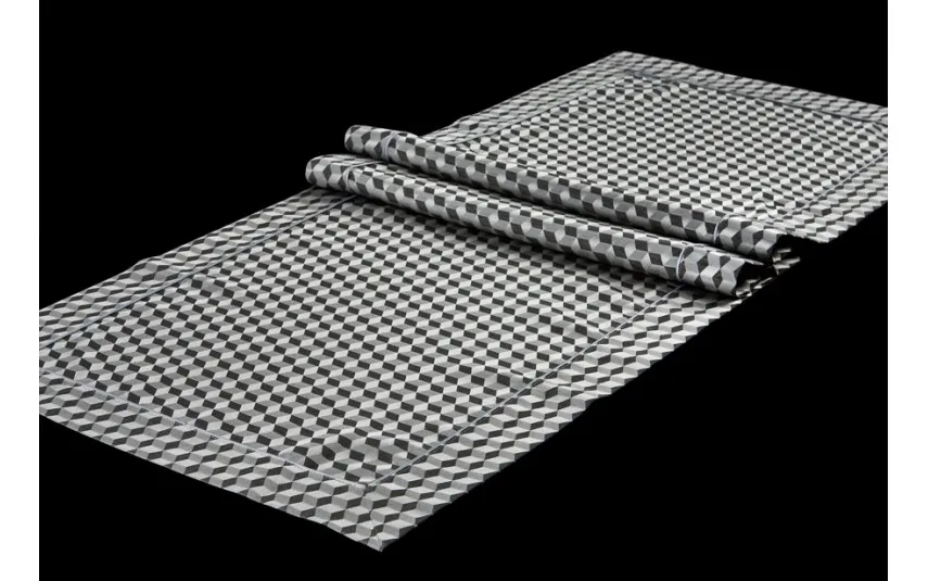 Witek Home Bieżnik na stół 50x150cm Quader Popiel Discount
