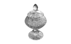Zawiercie Huta Szkla Bomboniera kryształowa 16 cm 2328-TCH New
