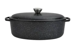 SSW Brytfanna z pokrywą 4 L owalna Rosso z aluminium New
