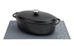 SSW Brytfanna z pokrywą 4 L owalna Rosso z aluminium New