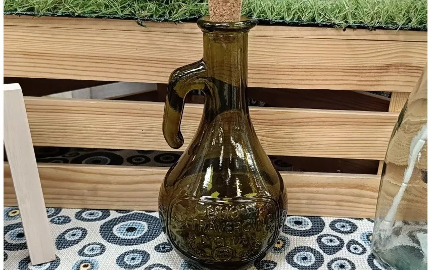 San Miguel Butelka na oliwę 500ml z korkiem zielona Outlet