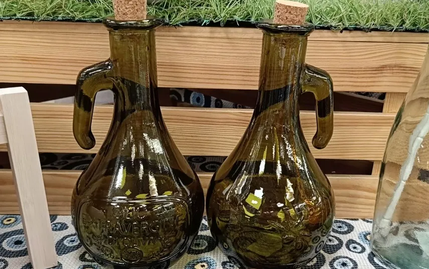 San Miguel Butelka na oliwę 500ml z korkiem zielona Outlet