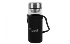 Witek Home Butelka szklana 1L w pokrowcu Fashion