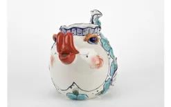 Witek Home Ceramiczny imbryk Ryba niebieskie kwiaty Clearance