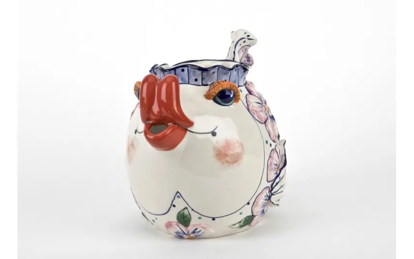 Witek Home Ceramiczny imbryk Ryba różowe kwiaty Discount