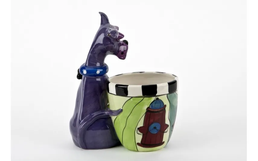 Witek Home Ceramiczny pojemnik Pies przy hydrancie Discount