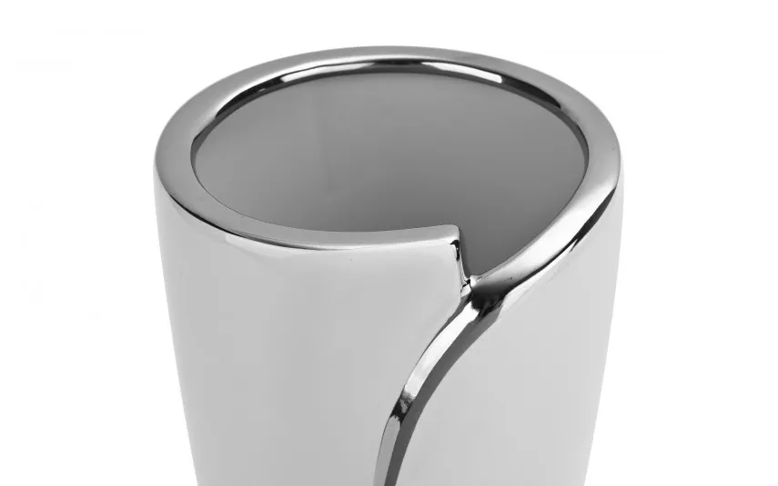 Art-Pol Ceramiczny wazon dekoracyjny 112766 biało-srebrny Best