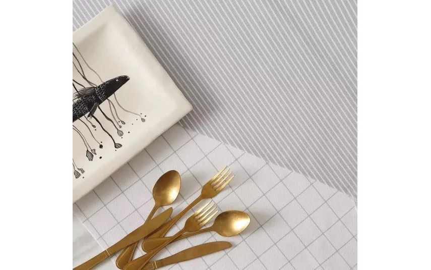 Manterol Ściereczka kuchenna 50x70 cm Multiusos Paski Skośne szare 054 12 Outlet