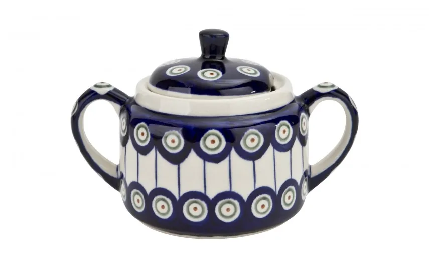 Boleslawiec Cukiernica 350 ml z pokrywką GU-885 Bolesławiec Kropki 8 Sale