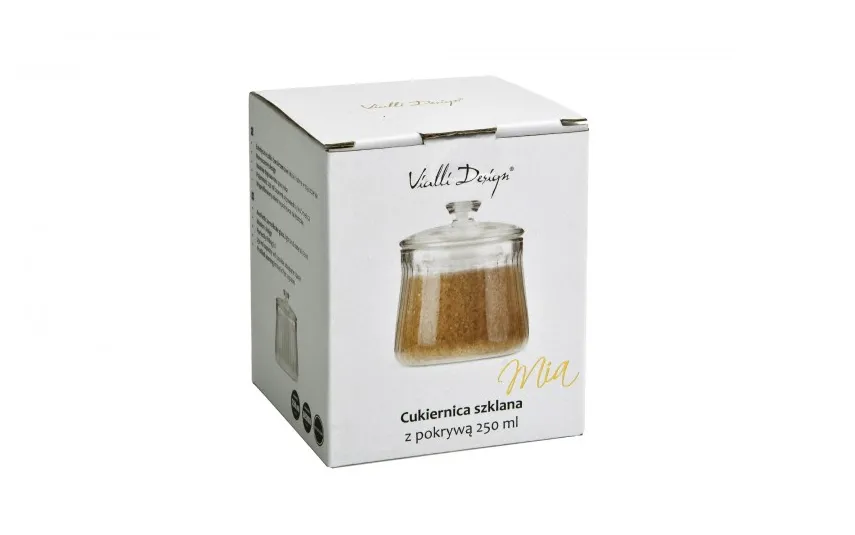 Vialli Design Cukiernica szklana 250 ml z pokrywą MIA1098 Sale