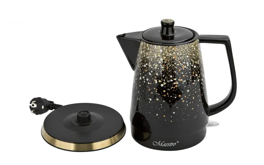 Maestro Czajnik elektryczny 1,5 L ceramiczny MR-074 Gold Fashion