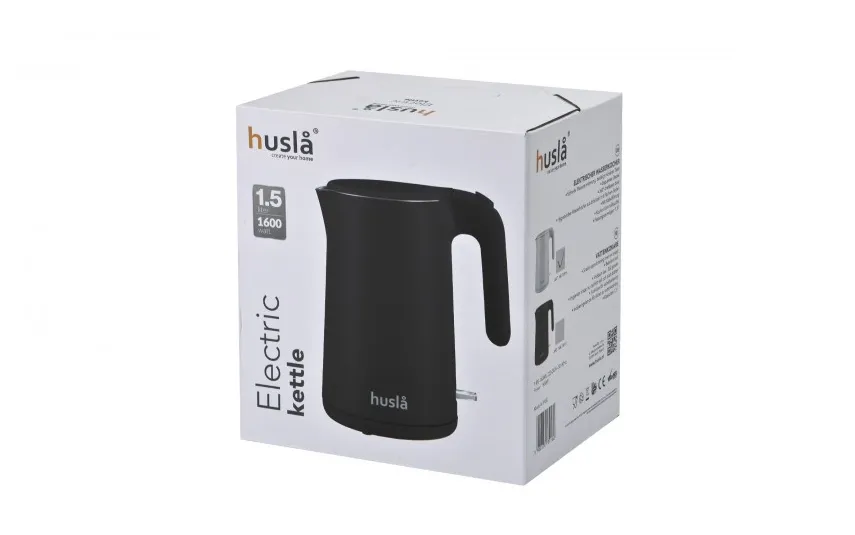 Husla Czajnik elektryczny 1,5 L czarny 73917 Outlet