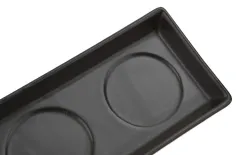 MPLCo Czarny zestaw ceramiczny do dipów taca + 3 miski Fashion