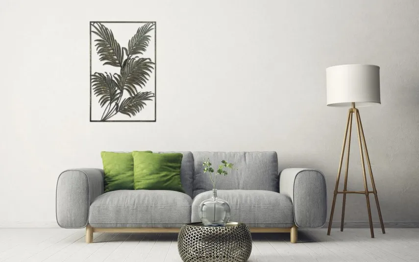 Art-Pol Dekoracja ścienna metalowa liście złoto-zielone 142541 Discount