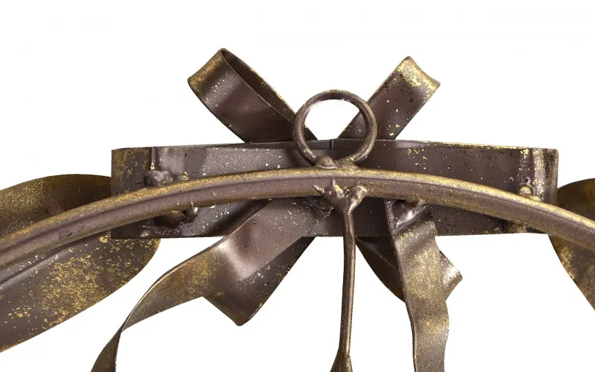 Art-Pol Dekoracja świąteczna Wianek metalowy złoty 38 cm Online