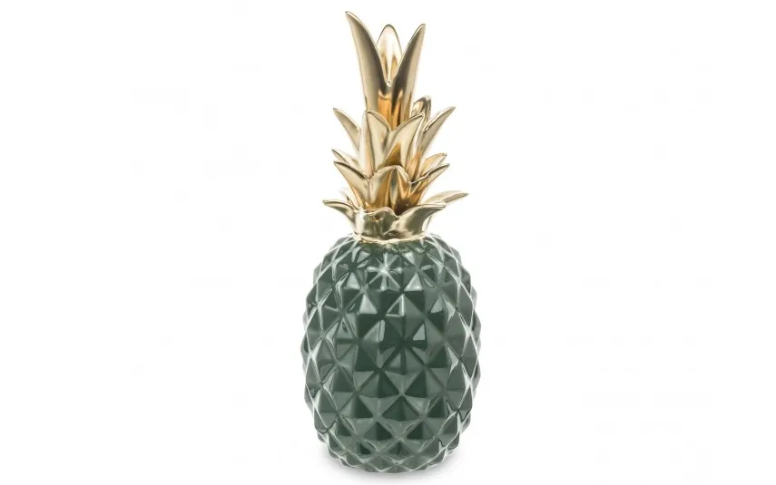 Art-Pol Dekoracja z ceramiki Ananas zielono-złoty 131490 New