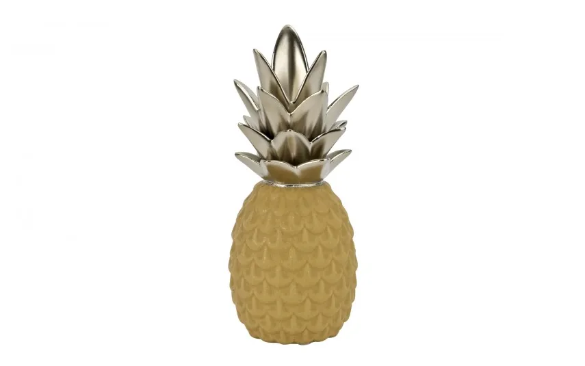 Art-Pol Dekoracja z ceramiki Ananas żółto-złoty 140600 Best