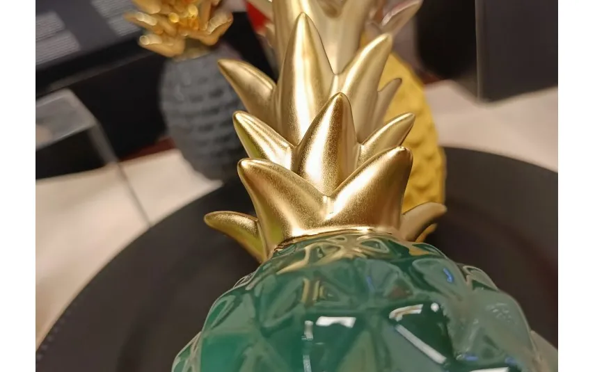 Art-Pol Dekoracja z ceramiki Ananas zielono-złoty 131490 New