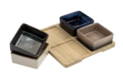 Mondex Deska z miskami MODERN KITCHEN19x19x5cm New