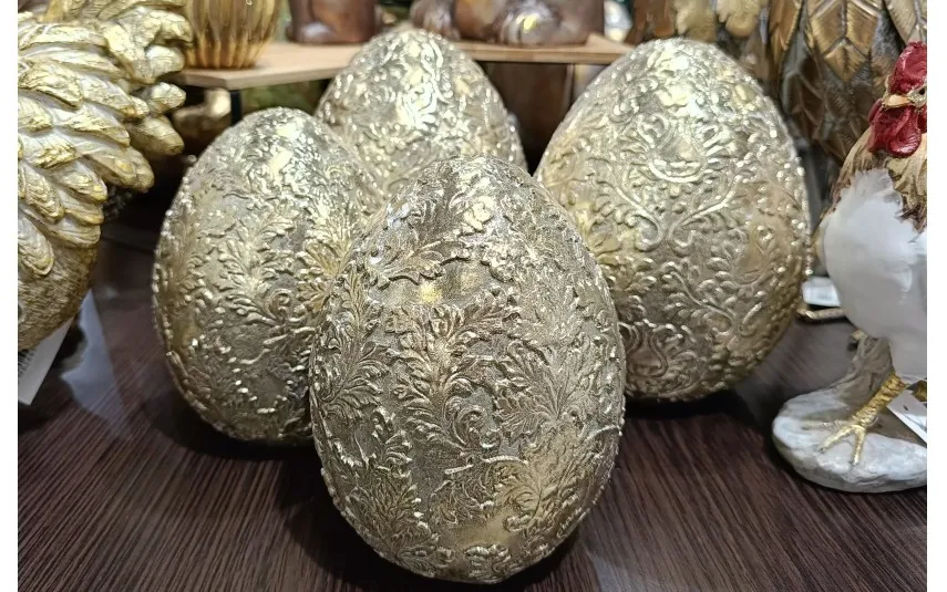 Art-Pol Duże złote Jajko 18 cm Hot