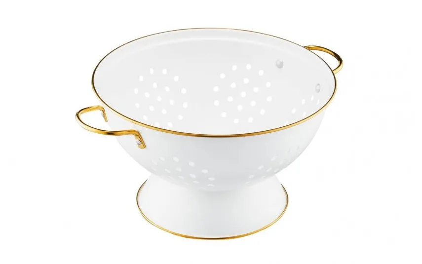 Ambition Durszlak cedzak z rączkami 24 cm Royal biały Discount