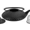 Witek Home Żeliwny czajnik 1,25 L z sitkiem SakuraTea czarny New