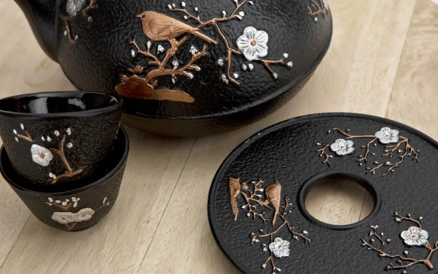 Witek Home Żeliwny zestaw do parzenia herbaty w stylu Japanese miętowy Outlet