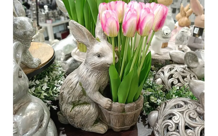 Dekor Pap Figurka Królik 36 cm z osłonką Clearance