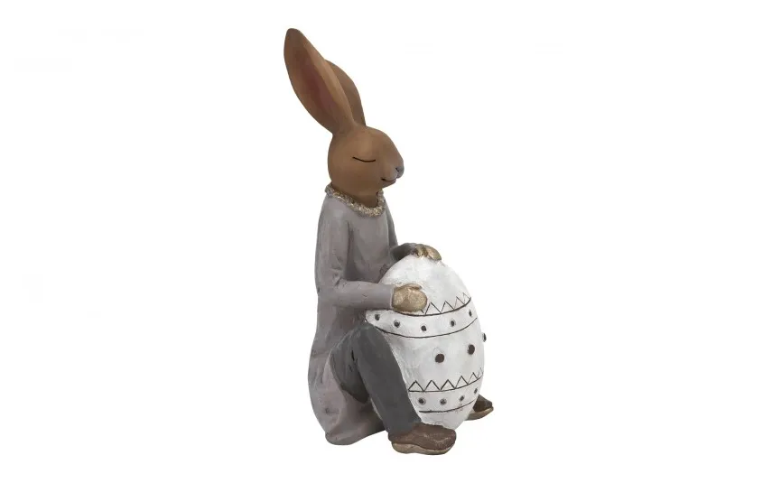 Dekor Pap Figurka Królik przy jajku 42 cm chłopiec Outlet