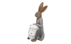Dekor Pap Figurka Królik przy jajku 42 cm chłopiec Outlet