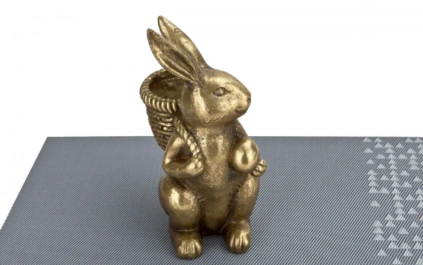 Dekor Pap Figurka Królik z koszyczkiem na plecach Clearance