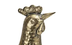 Art-Pol Figurka metalowa Kura złota H36,5 cm New