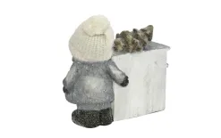 Art-Pol Figurka ozdobna Kominek Chłopiec świecący LED H35 cm Best