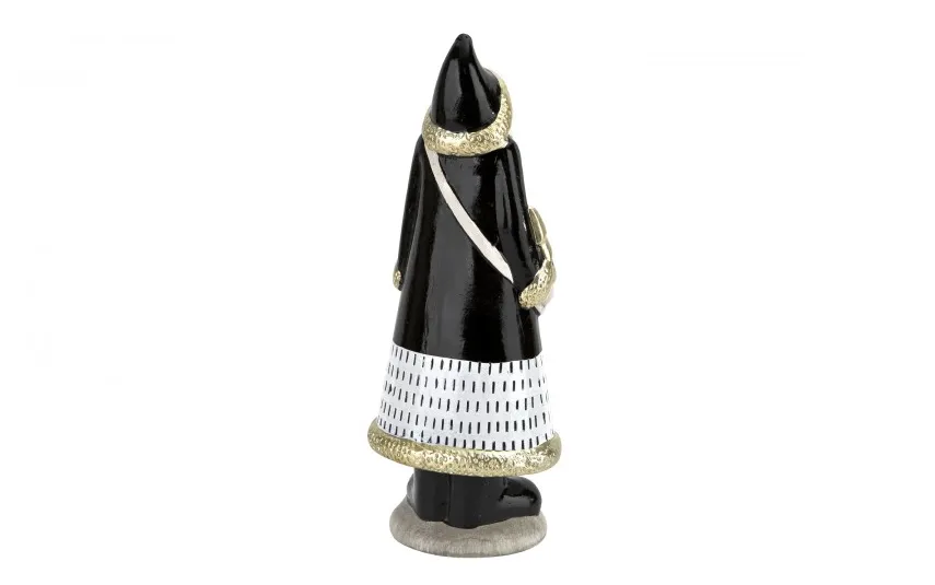 Witek Home Figurka ozdobna Mikołaj stojący czarno-złoty 30cm Best