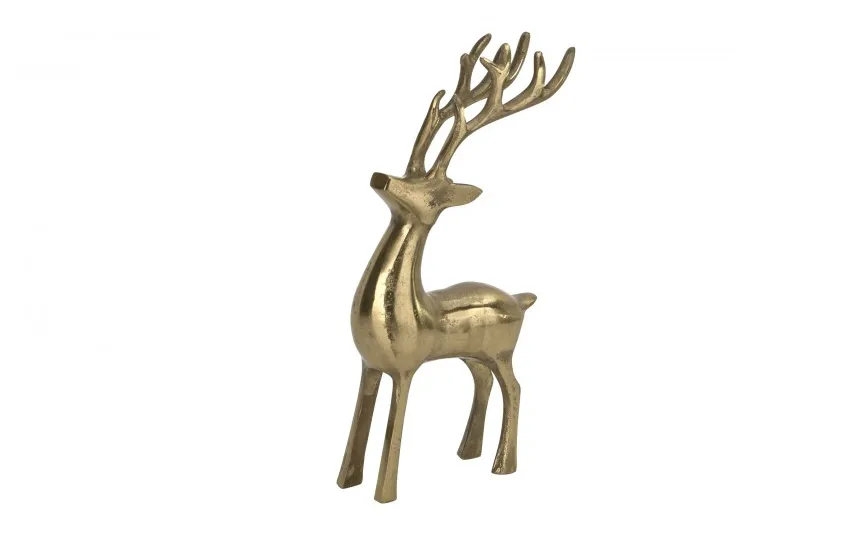Ewax Figurka ozdobna Renifer H37 cm złota metalowa Sale