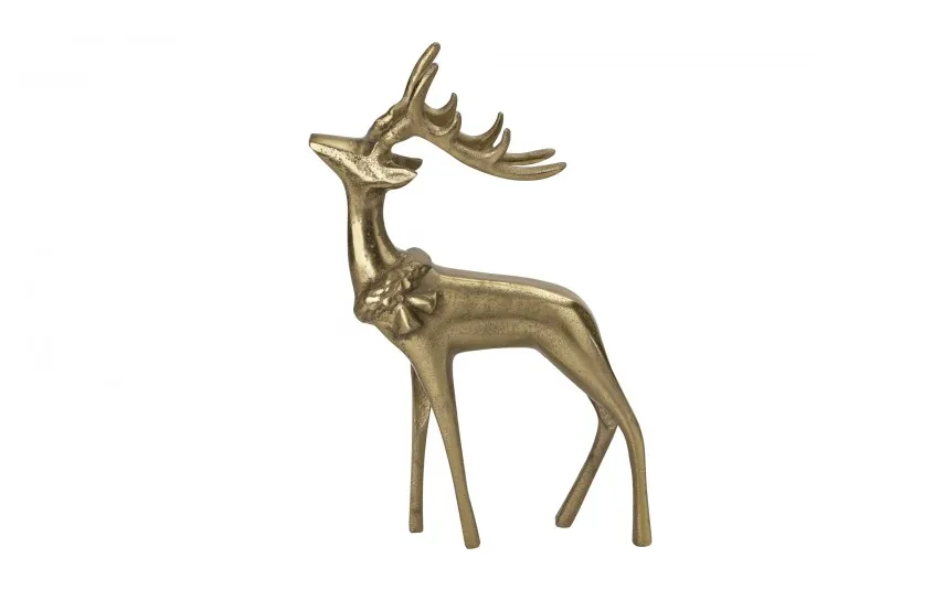 Ewax Figurka ozdobna Renifer H30,5 cm złota metalowa Best