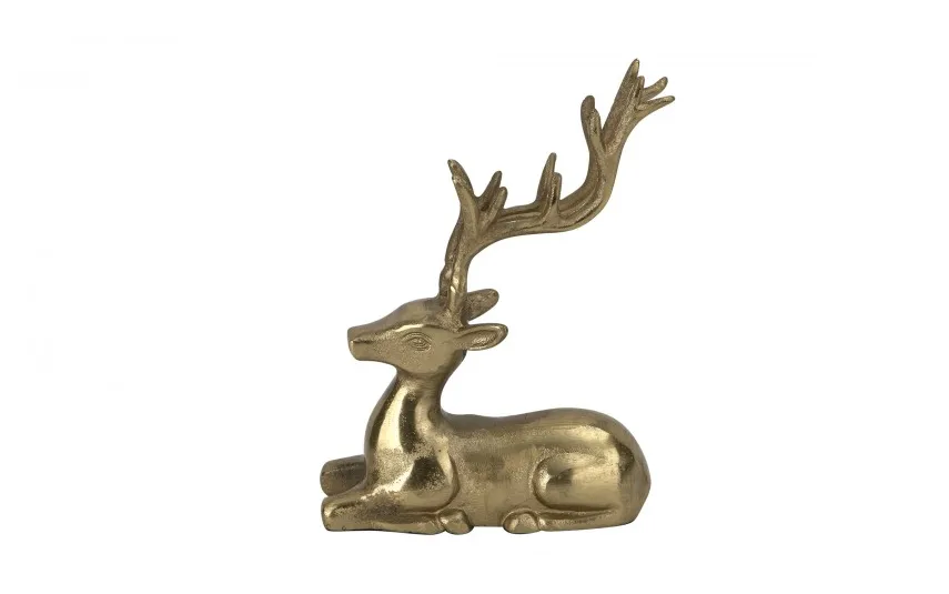 Ewax Figurka ozdobna Renifer H22,5 cm złota metalowa New