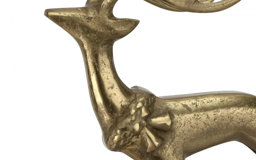 Ewax Figurka ozdobna Renifer H30,5 cm złota metalowa Best