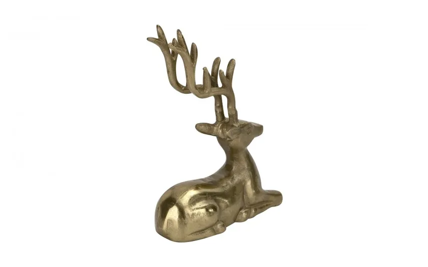 Ewax Figurka ozdobna Renifer H22,5 cm złota metalowa New