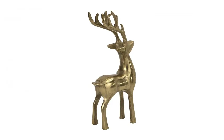 Ewax Figurka ozdobna Renifer H37 cm złota metalowa Sale