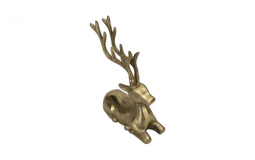 Ewax Figurka ozdobna Renifer H22,5 cm złota metalowa New